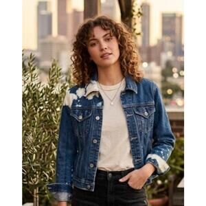 Vintage 90’s Squeeze by Stephen Hardy Bleached Distressed Denim Jacket